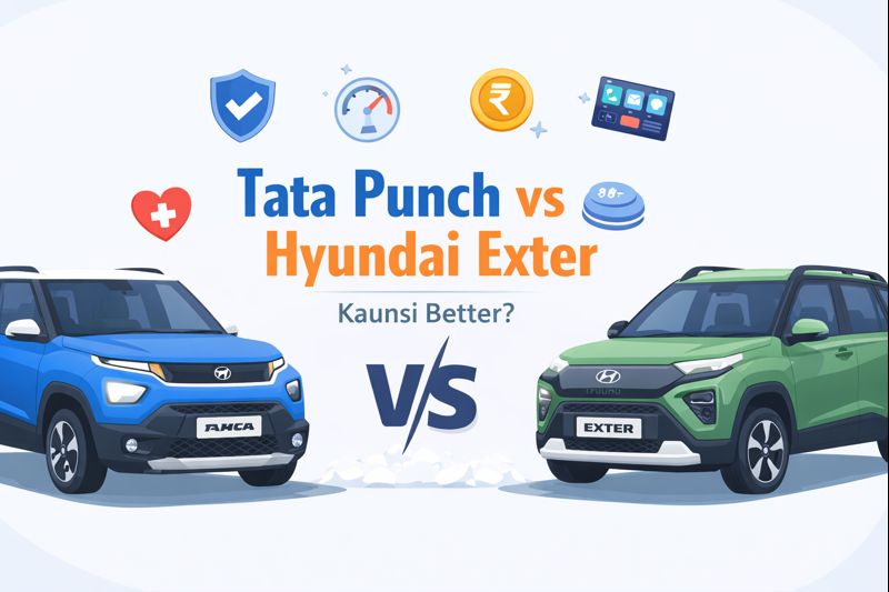 🚗 Tata Punch vs Hyundai Exter – Kaunsi Better? (2026 Comparison)